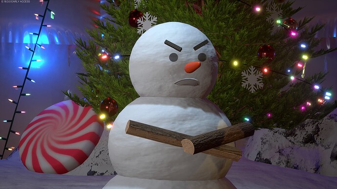 Christmas snowman closeup