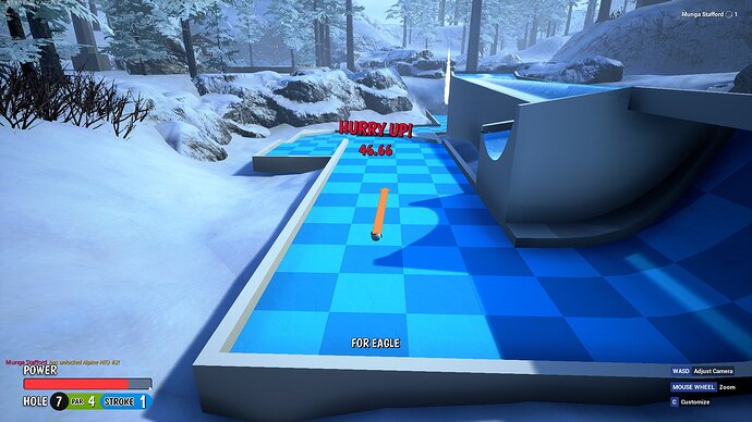 Alpine hole 7, hurry up after being second to hit