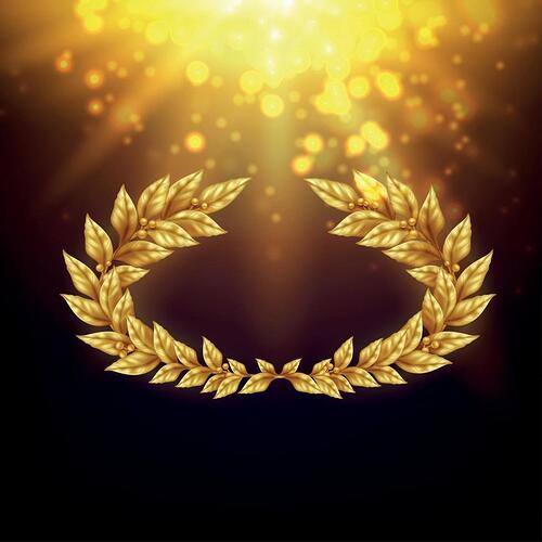 shiny-background-with-golden-laurel-wreath-illustration-vector