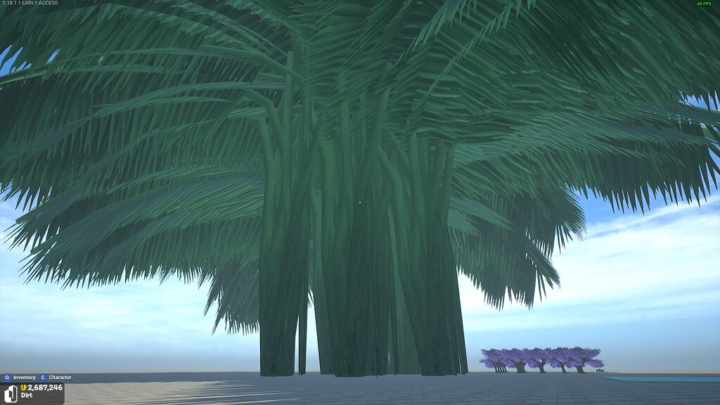 [0.18.1.1] Upscaled Japanese Cherry trees causes lag Bug Report