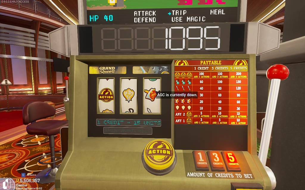 [0.9.0.3] Casino. AGC is currently down. It is impossible to exit or ...