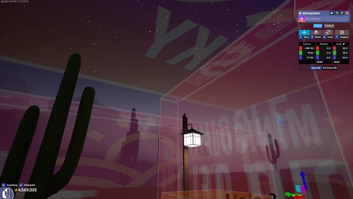 local sky volume with player model
