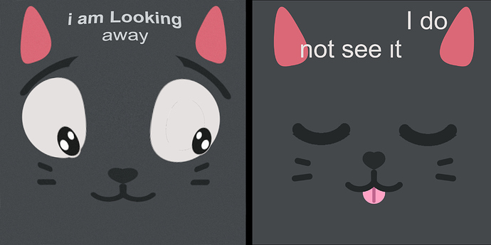 i am looking away and i do not see it