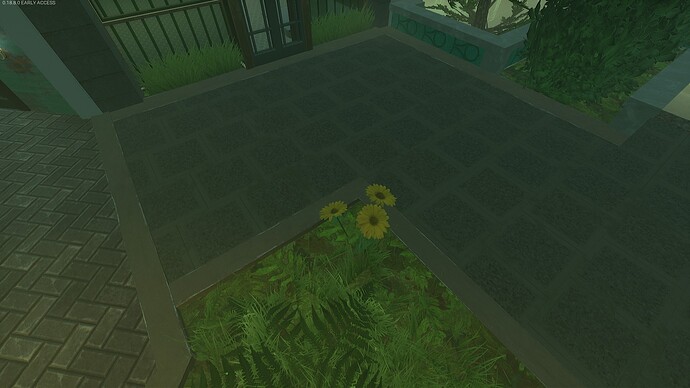 A concrete path with trims made using Basic Door Frames