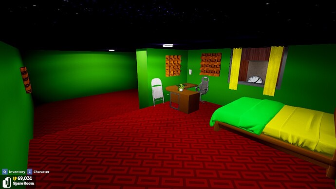 View of a NPC Roommate room