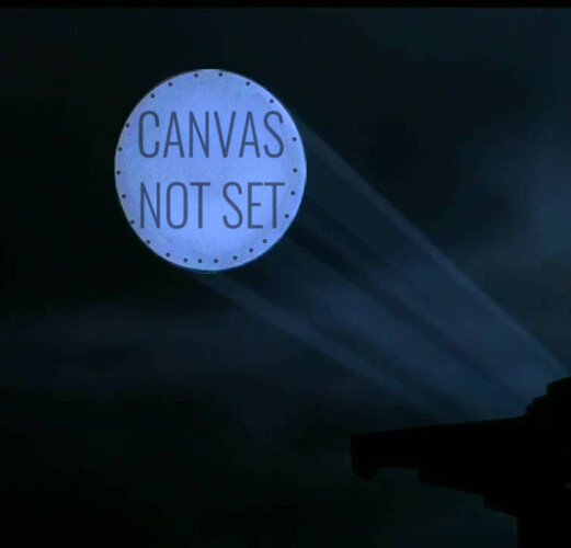 Canvas not set signal