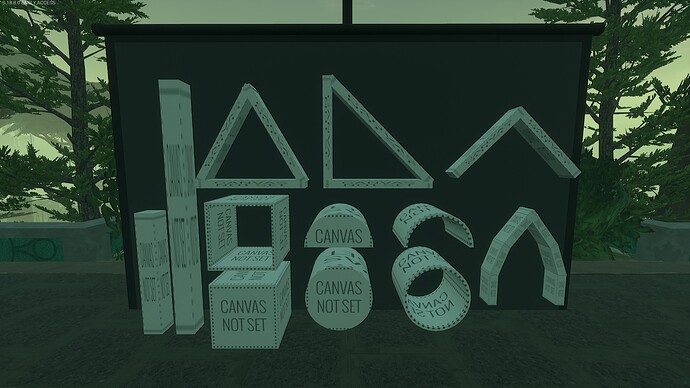 Various shapes that would benefit from a Basic Trim / Basic Frame variant, made using canvases