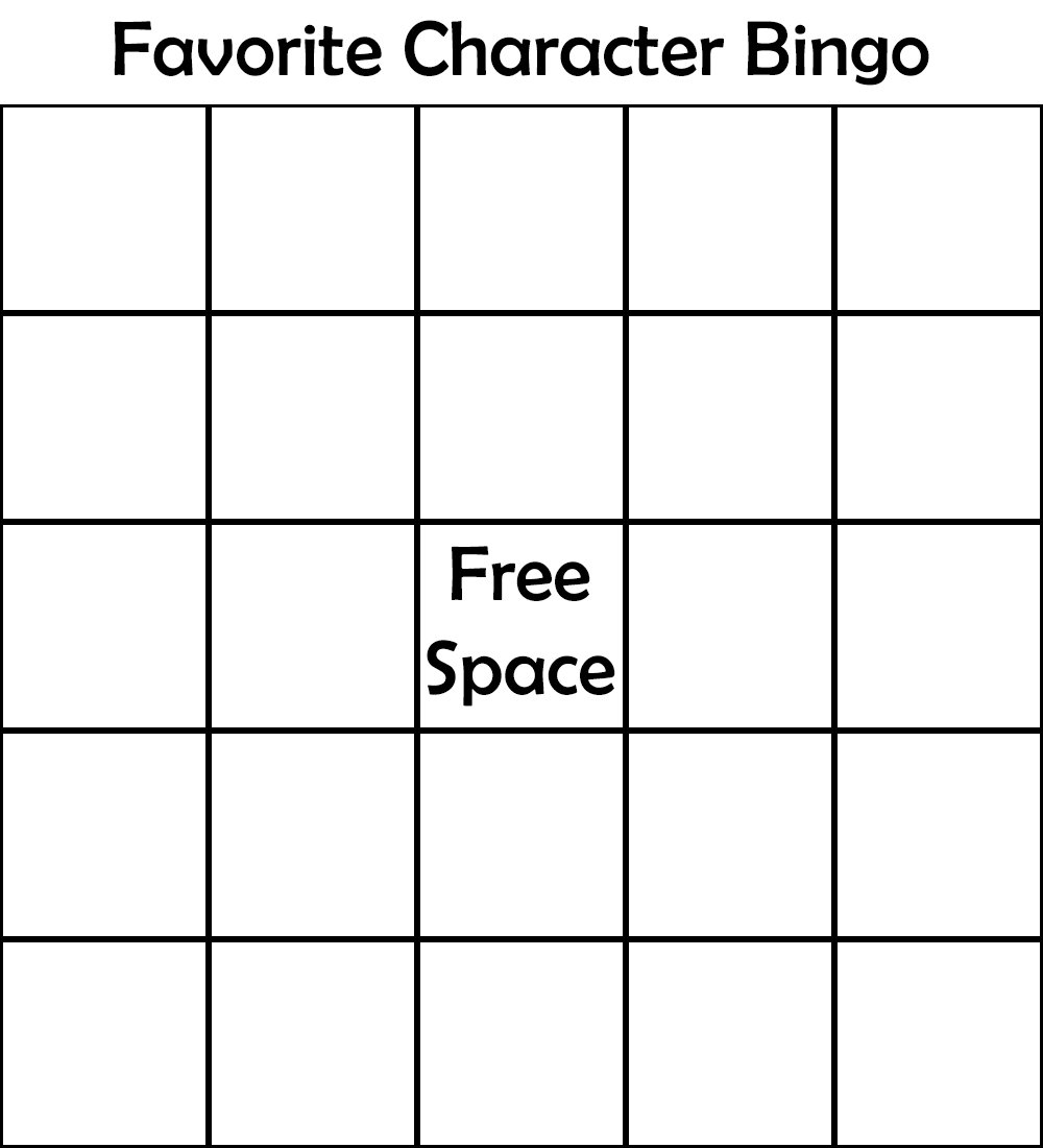 Favourite Character Bingo Off Topic PixelTail Games Creators of